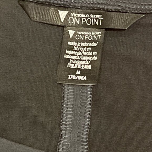 VICTORIA'S SECRET ON POINT Drapey Knit Long-Sleeve Open-Back Tee GREY Sz Medium - Picture 5 of 9